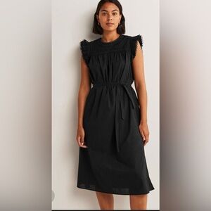 Boden Broderie detail midi dress black size 6 & 12 new with tags. D0321